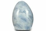 Polished, Free-Standing Blue Calcite - Madagascar #290326-1